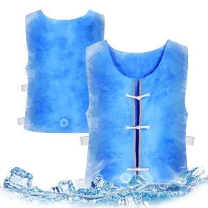 Unisex Water-Activated Cooling Sports Vest - Lightweight, Breathable, Adjustable Straps, Personalized Open-Front Design, No Ice Needed for Outdoor Activities