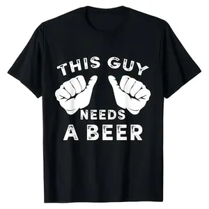 This Guy Needs A Beer - Funny Mens Drinking Gift T-Shirt Golf Gift For Men and Women Playful Design Ideal for Golf Outings and Casual Wear