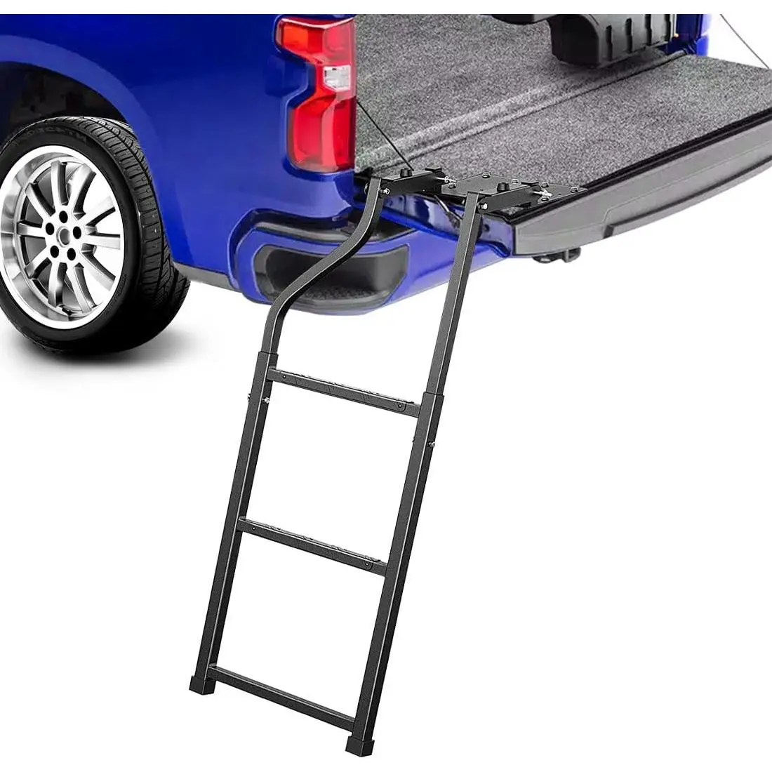 Tailgate Ladder Pickup Truck Accessories Universal Extension Step Ladder with Stainless Steel Self Drilling Hex Screws