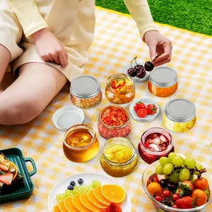 MGKKT 4 oz Glass Pitcher with Lid 12 Pack Mason Jar Pitcher with Filter Lid Wide Mouth Jar Leak-proof Water Jug Heavy Duty Glass Container for Water Juice Milk Tea Iced Coffee and Drinks