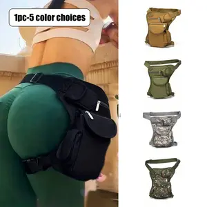 Unisex Waterproof Canvas Punk Style Waist Bag/leg Bag, Waist Slip Pocket, Detachable Shoulder Strap, Ideal for Hiking, Outdoor Activities, Travel, Gift