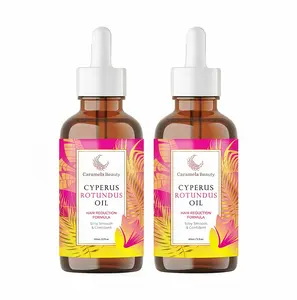 2 Piece Caramela Beauty Cyperus Rotundus Oil for Natural Permanent Hair Reduction IU,Mild and Non-irritating Body Care Wax,Moisturizing & Soothing for Skin Care Depilatory,Unisex Hair Removal Creamoil , Daily Use Cosmetic Gentle Removal