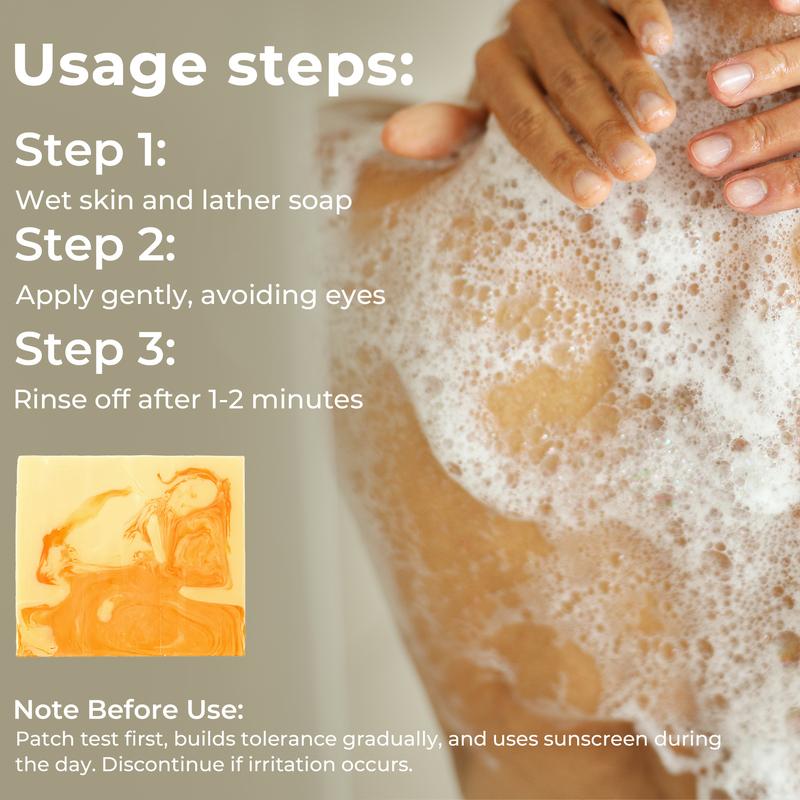 Klyssa 8 Pcs Turmeric & Kojic Acid Face & Body Cleansing Bar soap Cleanser