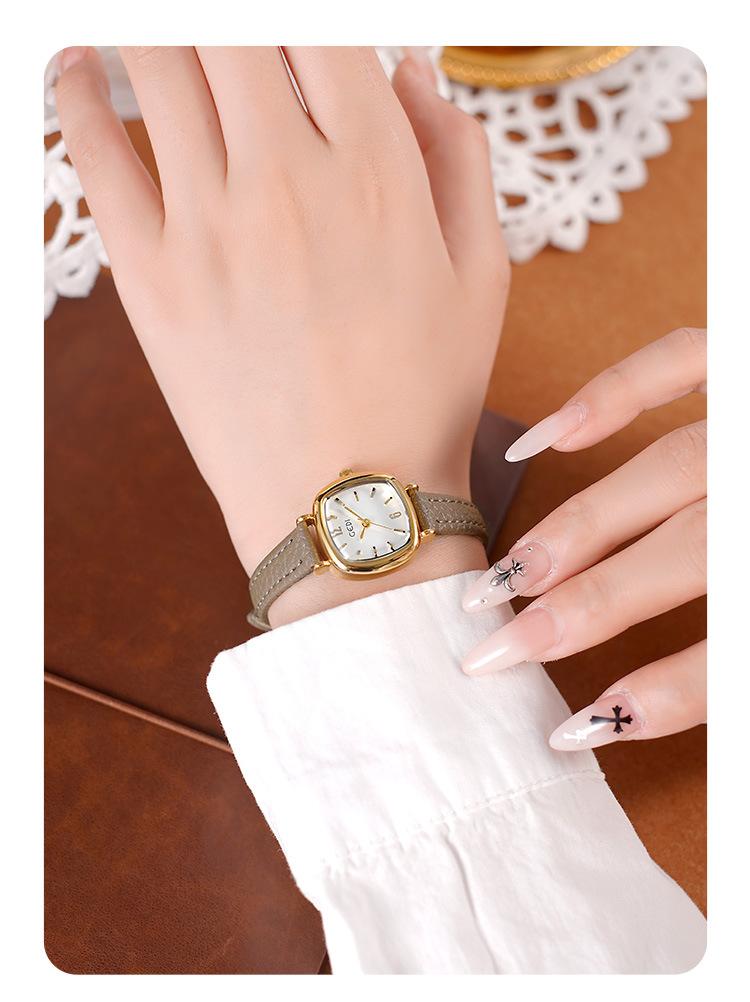 GEDI Vintage Oval Leather Watch for Women - Small Dainty Quartz Wristwatch, Minimalist Ancora Red Aesthetic Watch GEDI Vintage Oval Leather Watch for Women - Small Dainty Quartz Wristwatch, Minimalist Ancora Red Aesthetic Watch