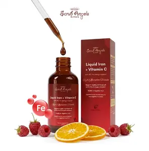 Scrub Angels - Iron + Vitamin C and B12 For Energy Support | Liquid Extract