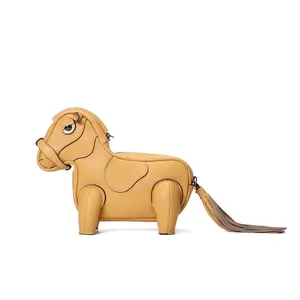 SADI 2026 Real Leather Horse Bag Popular Pony Bag for Women Casual Versatile Single Shoulder Diagonal Shopping Bag with Tassel