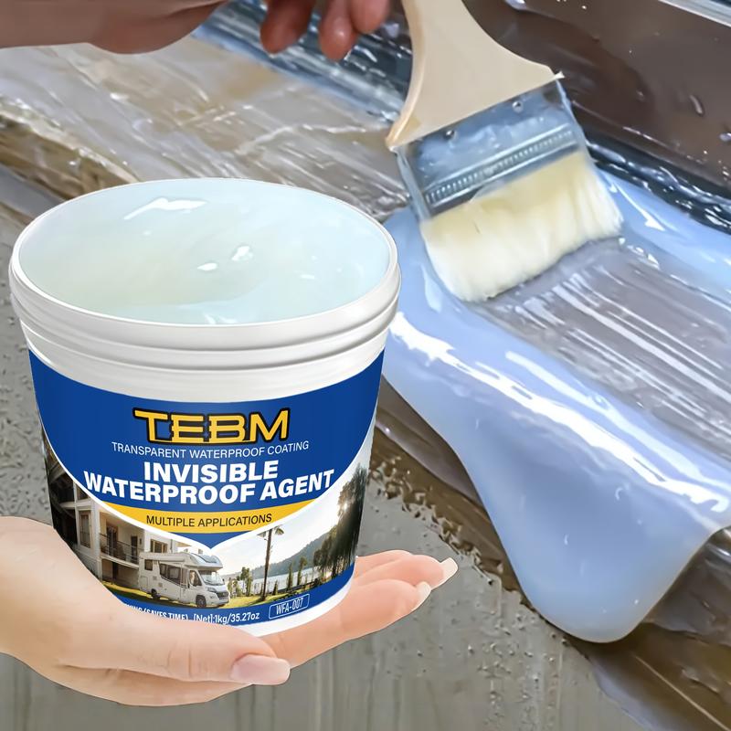 Transparent Invisible Sealing Waterproof Glue, Long Lasting Adhesive, Multi-Functional RV Roof Leak Proof Coating, Effective Waterproof Sealant for Home and RV Leaks Repair