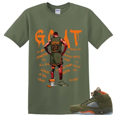 Boys Graphic T Shirt for Olive Green Jordan 5s TikTok Shop