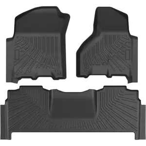 Ram Floor Mats - Car Mats for 2010-2018 Dodge Ram Mega Cab Only 2500/3500 HD, All Weather Floor Mat, Heavy Duty Rubber Mats, Car Accessories