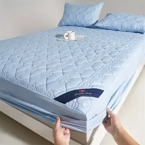 2/3pcs All-Season Waterproof Mattress Protector, Soft and Comfortable Cooling Fitted Sheet Set, Breathable and Noise-Free, Fits Single/Double Bed - Perfect for Bedroom, Guest Room, School, Hotel, Summer Gift