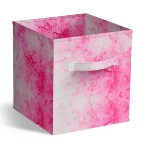 Sorbus Tie Dye Foldable Storage Cube Bin with Handles