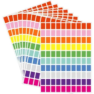 Color Coding Labels,3000 PCS 1/2" x 3/4" 10 Colors Rectangular Colored Labels Stickers,for Garage ,Price Tags,File Folder Tabs,and Classroom Organization