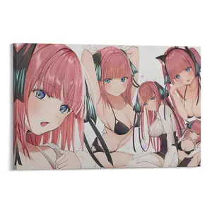 Quintessentials Quintuplets Nino Bikini Canvas Art Poster. For Family Bedroom. Posters And Gifts. Anime Wall Decor. Poster Canvas Wall Art For Bedroom Decor Bar Office Room Decor Gift