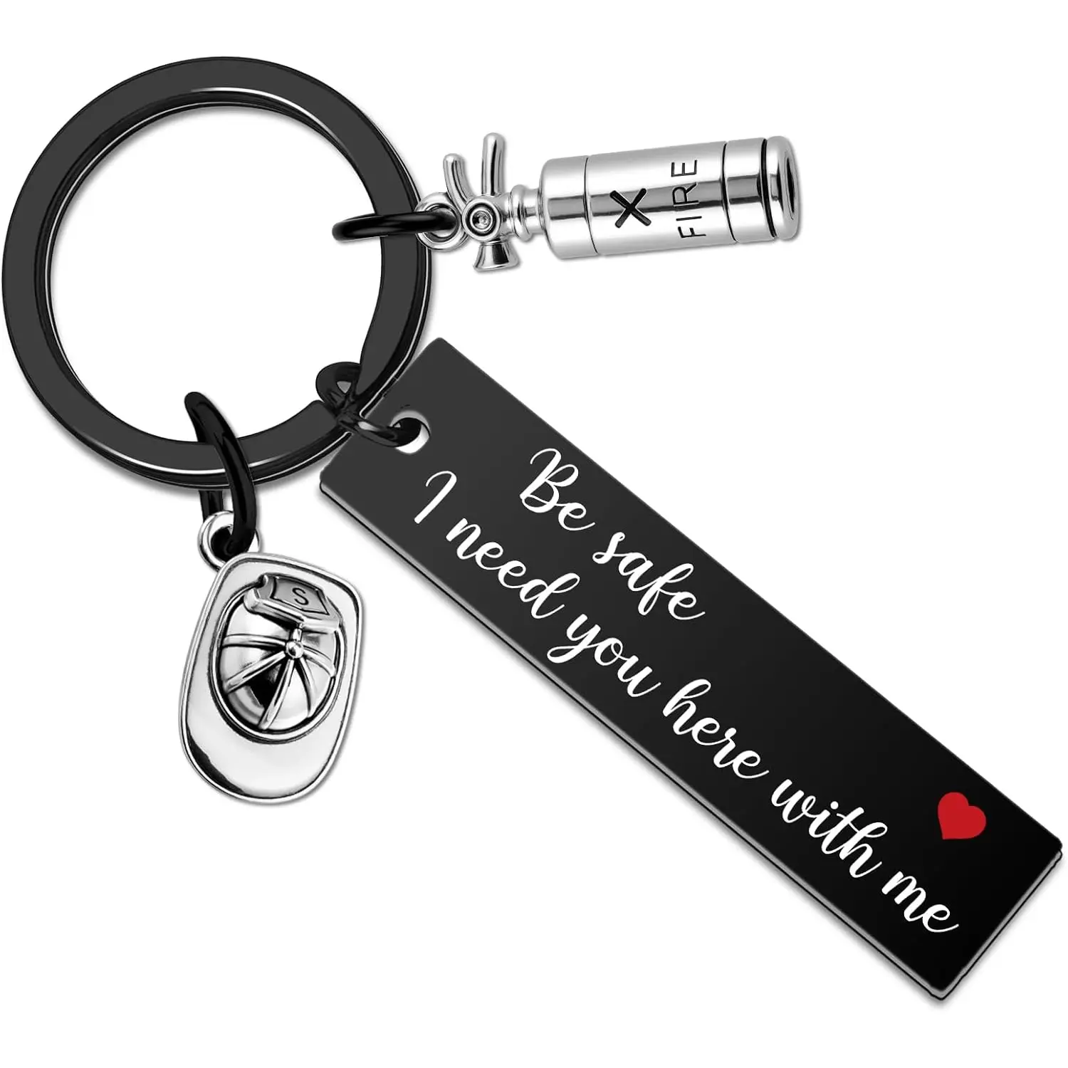 Firefighter Gifts for Men Firefighter Keychain Fire Fighter Gifts for Dad Husband Adult Son Boyfriend Firemen Accessories Best Gift for Firemen Appreciation Graduation Present for Him Firefighters