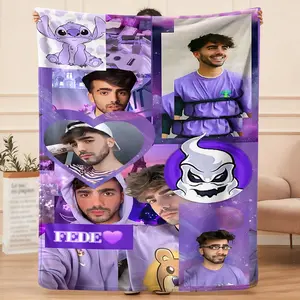 Fede Vigevani inspired blanket, flannel blanket, decorative blanket, sofa shawl blanket, office, bed, camping, travel, multi-function blanket, four-season bed blanket, boyfriend and girlfriend gifts, birthday, Christmas gifts