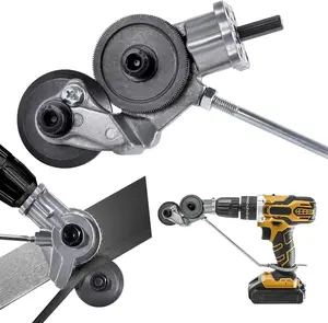 2026 New Electric Drill Plate Cutter Attachment - Multipurpose Metal Cutting Tool for Iron, Steel, White Sheet, Copper Aluminum with Adapter & Saw Blades for DIY Projects