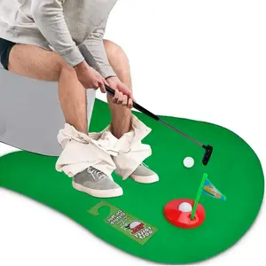 Novel Toilet Golf Game Set, Miniature Golf Practice in Any Bathroom, Fun Gift for Father's Day, Christmas, Valentine's Day