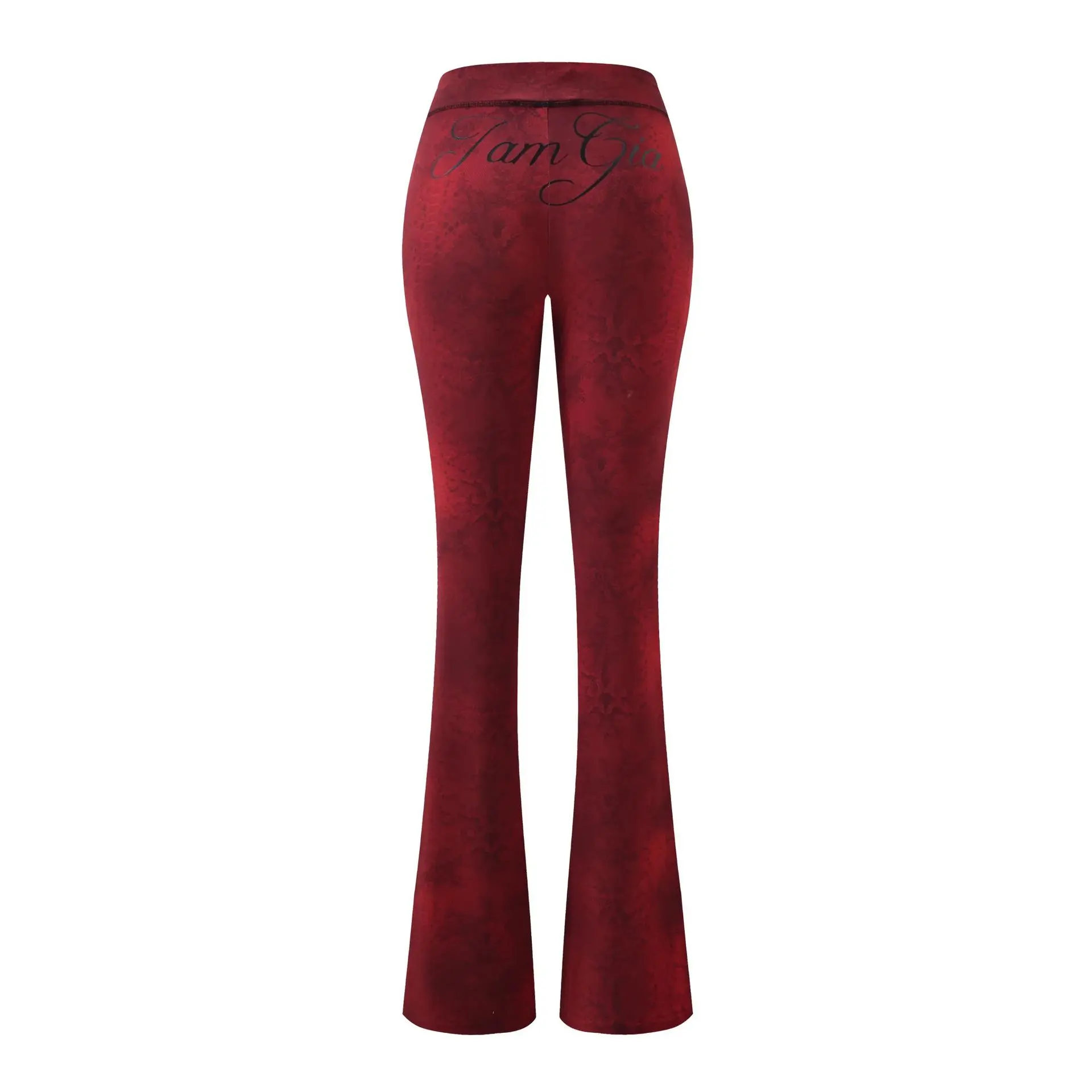 Red snake patterned pants