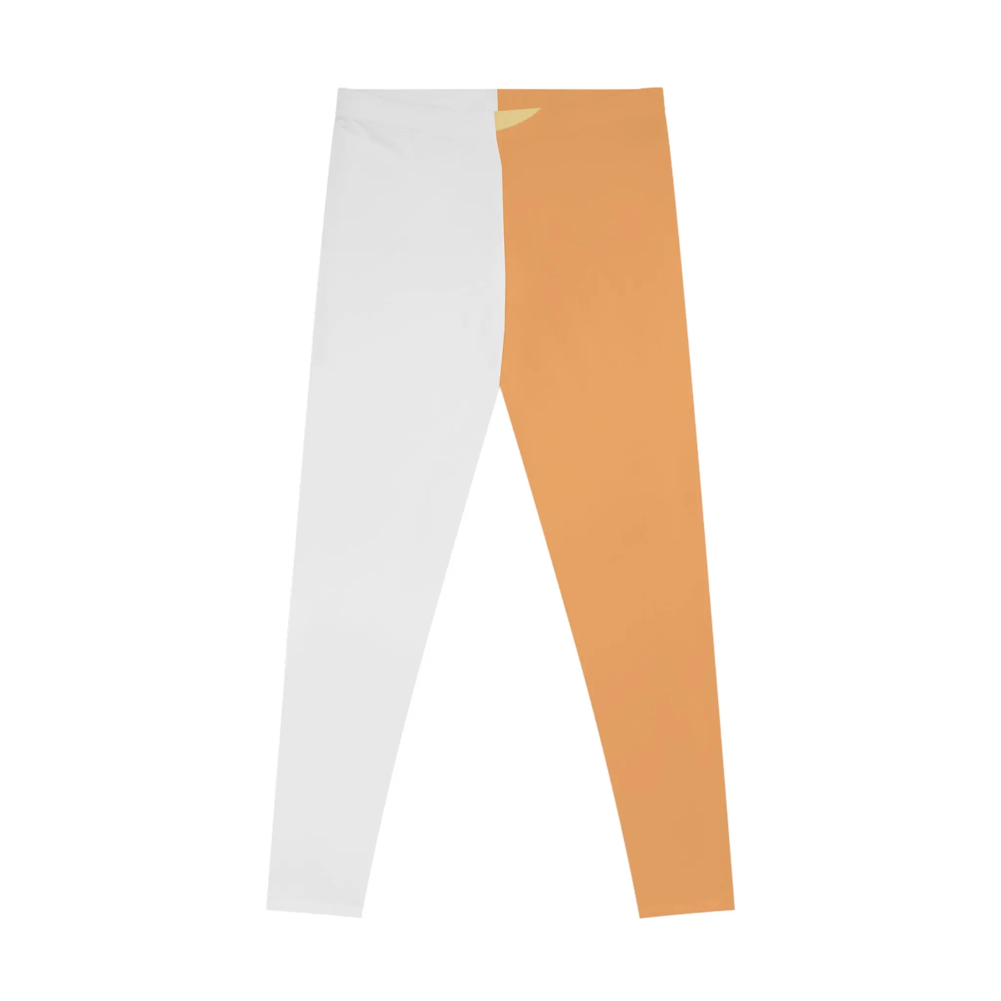 Peach Colorblock Leggings — Cute Peach Graphic AOP Stretch Leggings