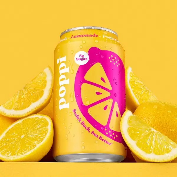 Prebiotic Soda, Lemonade, 12 Oz, 12 Pack
