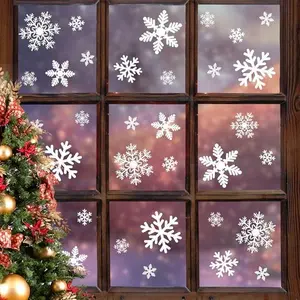 135Pcs Christmas Window Clings Snowflakes Static Stickers for Xmas Party Decorations Does not apply