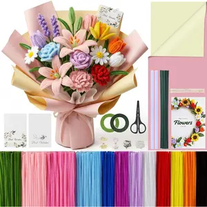 800 count Pipe Cleaner Flower Kit with Tutorial, 12 Colors Chenille Stems Craft Making Set with Floral Tape, Flower Stems,  Wrap & , DIY Bouquet  Gifts for Mother's Day
