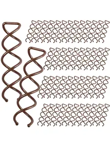 50 Piece Spiral Hair Clips Set, Rotating Pins for Girls, Women, Kids, Scratch-Resistant Round Clamps, Fashionable Bun Clips