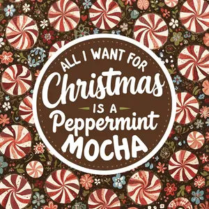 All I Want For Christmas is a Peppermint Mocha – Peppermint Mocha Scented 8 oz Soy Candle – Hand-Poured in Greenville, SC