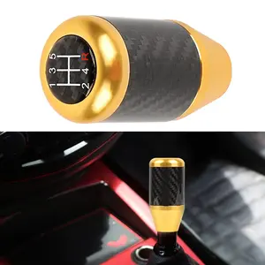 Brand New Universal 5 SPEED Gold Carbon Fiber Racing Gear Stick Shift Knob For MT Manual