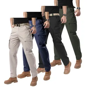 Mens Multi-Pocket Cargo Straight-Leg Pants - Durable, Breathable, Comfortable Menswear Available in Multiple Colors, Suitable for Everyday Commuting, Outdoor Work, Cargo Pants