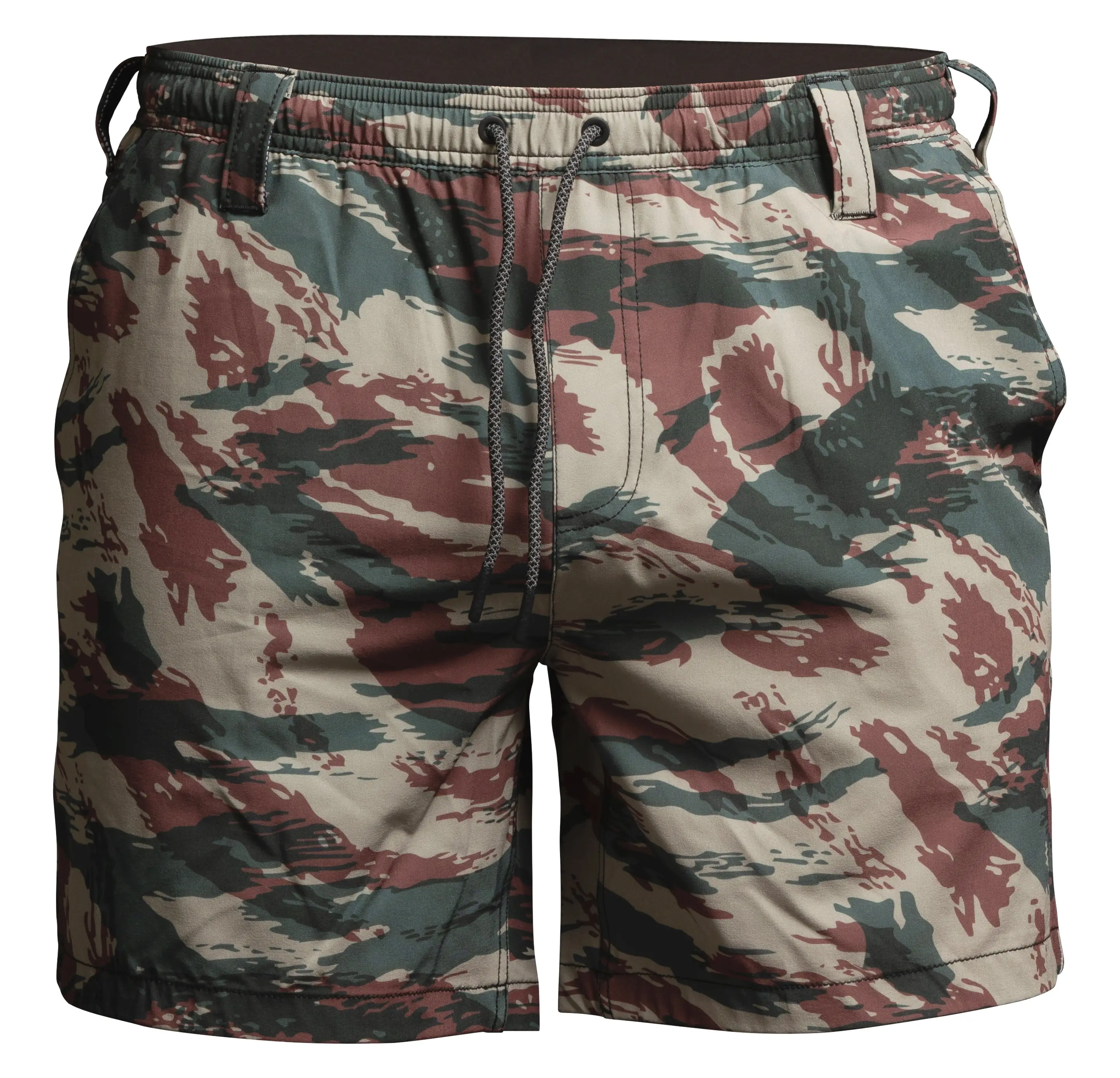 Howitzer Men's Lizard Camo Hybrid Shorts, Casual Polyester Spandex Fabric with Freedom-Flex, 3 Pockets & Reinforced Belt Loops for Range Use, 6.5" Inseam, Pocket, Button
