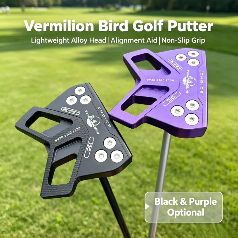 Vermilion Bird Right-Handed Golf Blade Putter - Lightweight Alloy Head with Alignment Aid, Non-Slip Grip Golf Club, Black & Purple 2-Color Options precision engineering