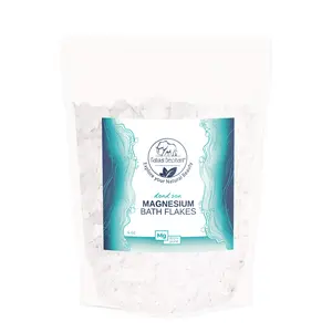 Natural Elephant Magnesium Bath Flakes 4oz- Soothes Muscle Aches, Reduces Stress & Anxiety, Promotes Relaxation for Bath and Foot Soaks