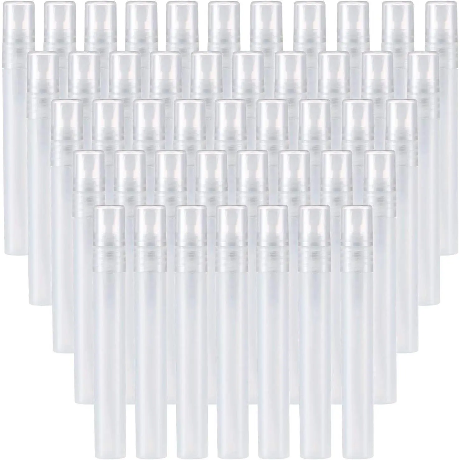 60 count 10 ml Plastic Spray Bottles Empty Fine Mist Sprayer Bottles for Travel Essential Oils Perfume Supplies(Clear)