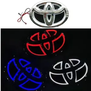 Automobile exterior parts 5D Car Front Grille Trunk Logo LED Light Retrofit for Toyota Corolla Reiz PRADO Yaris LANDCRUIS Camry Vios Highlander LVALON