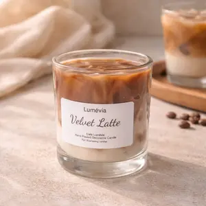 Lumévia Velvet Latte Hand Poured Decorative Candle for Home Decor