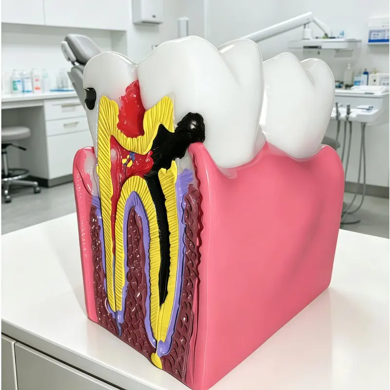 d, Root Canal Structure Display, Dental Communication ToolDental Pathology Anatomy Model, Caries Pulp Lesion Demonstration, Oral Medicine Teaching Ai