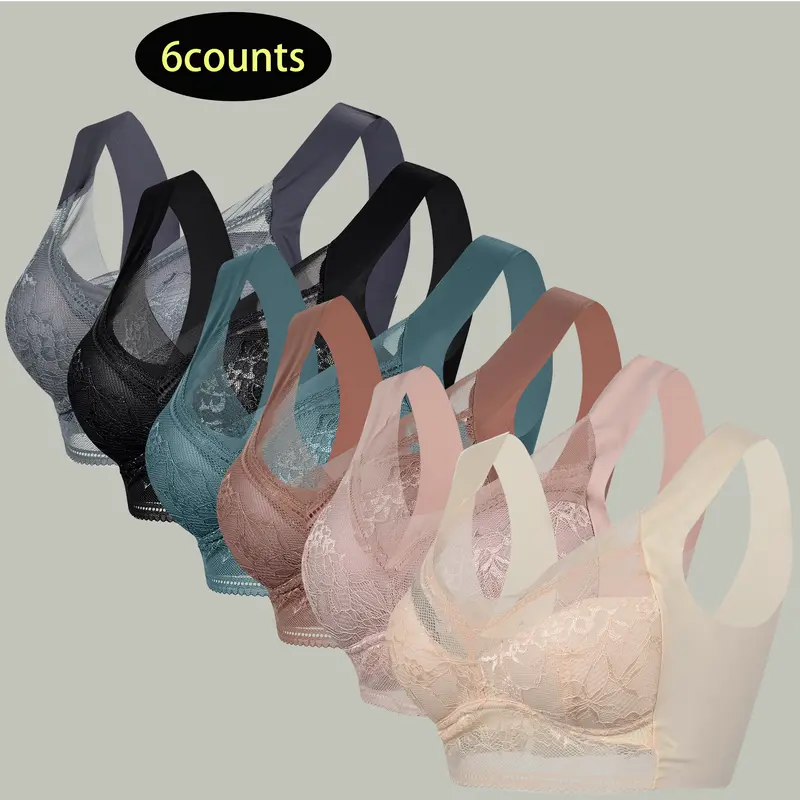 [Free Delivery]Women‘s Bra Backless seamless lift bra for women invisible under clothes no lines push bra Seamless underwear Wireless, Multicolors, breathable and comfortables Womenswear Bridal 6Pcs Basic push bra bras women strapless bra Lingerie summerw