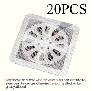 20 pieces of bathroom hair filters, toilet sewer filters, and kitchen anti-clogging and anti-insect self-adhesive floor drain covers.