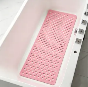 1pcs 16*39 inchNon-Slip Bath Mat | Strong Suction Prevents Slips, Massage Nodes Relieve Foot Tension ShowerSafety FootMassageMat