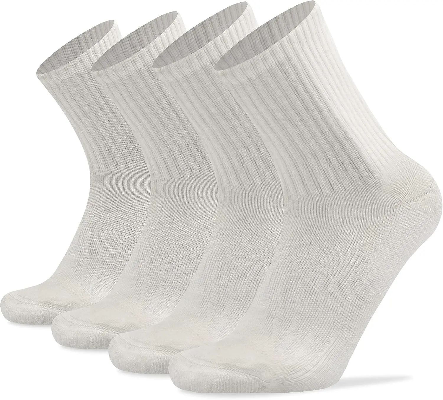 Crew Warm Merino Wool Blend Cushioned Hiking Socks for Men Women | 4 Pack Soft Thick Cushioned Sport Boot Wool Socks for Running Walking Trekking Camping Skiing Workout Outdoor Winter