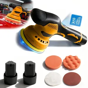 Latest Wireless Lithium Battery Polishing Kit| Equipped with various polishing pads and accessories, rechargeable battery, used for removing scratches and cleaning bathrooms, portable car polishing and waxing tool