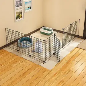 Cat Fence Easy Installation Indoor Home Rabbit Cage Dog Kennel Game Fence Cat Door Stopper Cat Cage Durable Puppy Playpen