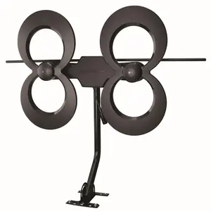 Antennas Direct ClearStream 4MAX Indoor Outdoor TV Antenna, UHF VHF, Multi-Directional, 70+ Mile Range, 4K 8K UHD, NEXTGEN TV – w/ 20-inch Mast (Black)