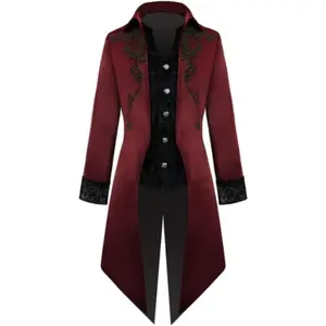 ELI Medieval Steampunk Tailcoat, Victorian Gothic Frock Jacket, Vintage Inspired Outerwear, Cosplay Costume Piece, Theatrical Statement Coat