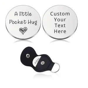 Personalized Pocket Hug Token Keychain, Durable Gift for Nurses Graduations Anniversaries Birthdays Long Distance Relationships