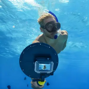 Professional Underwater Action Camera Housing for GoPro HERO 13 12 11 10 9 7 6 5, Eonix ABS Dive Case with Dome Port, Universal Waterproof Box for Snorkeling Diving Surfing, 45M Depth, Lanyard Included