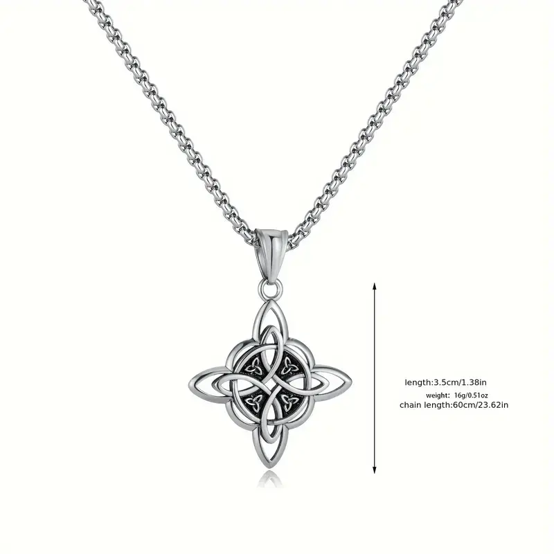 Veliora Gift B summervibes Witch's Knot Necklace, Irish Knot Necklace Pendant, Everyday Wear Jewelry, Commemorative Gift Adjustable Heart Rate Couples Bracelet Set y2k