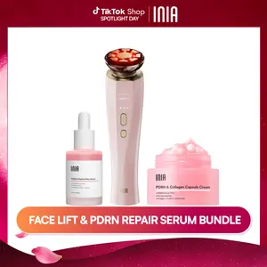 INIA FLARE & PDRN + Peptide Repair Bundle – Beauty Device with Serum & Cream Duo for Lifting, Firming & Deep Repair, Boosts Absorption & Hydration, Safe for Sensitive Skin,Mother's Day Special Gift