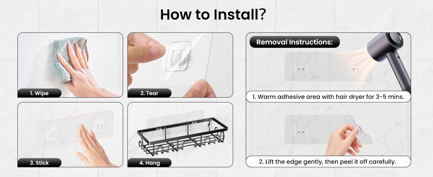 Shower Caddy, 3 Pack Shower Shelves, Rustproof Adhesive Bathroom Organizer with Soap Holder, wall organizer, No Drill Rust Proof Shower Shelves for Bathtub Room/Kitchen/Home Shower Caddy, 3 Pack Shower Shelves, Rustproof Adhesive Bathroom Organizer with Soap Holder, wall organizer, No Drill Rust Proof Shower Shelves for Bathtub Room/Kitchen/Home